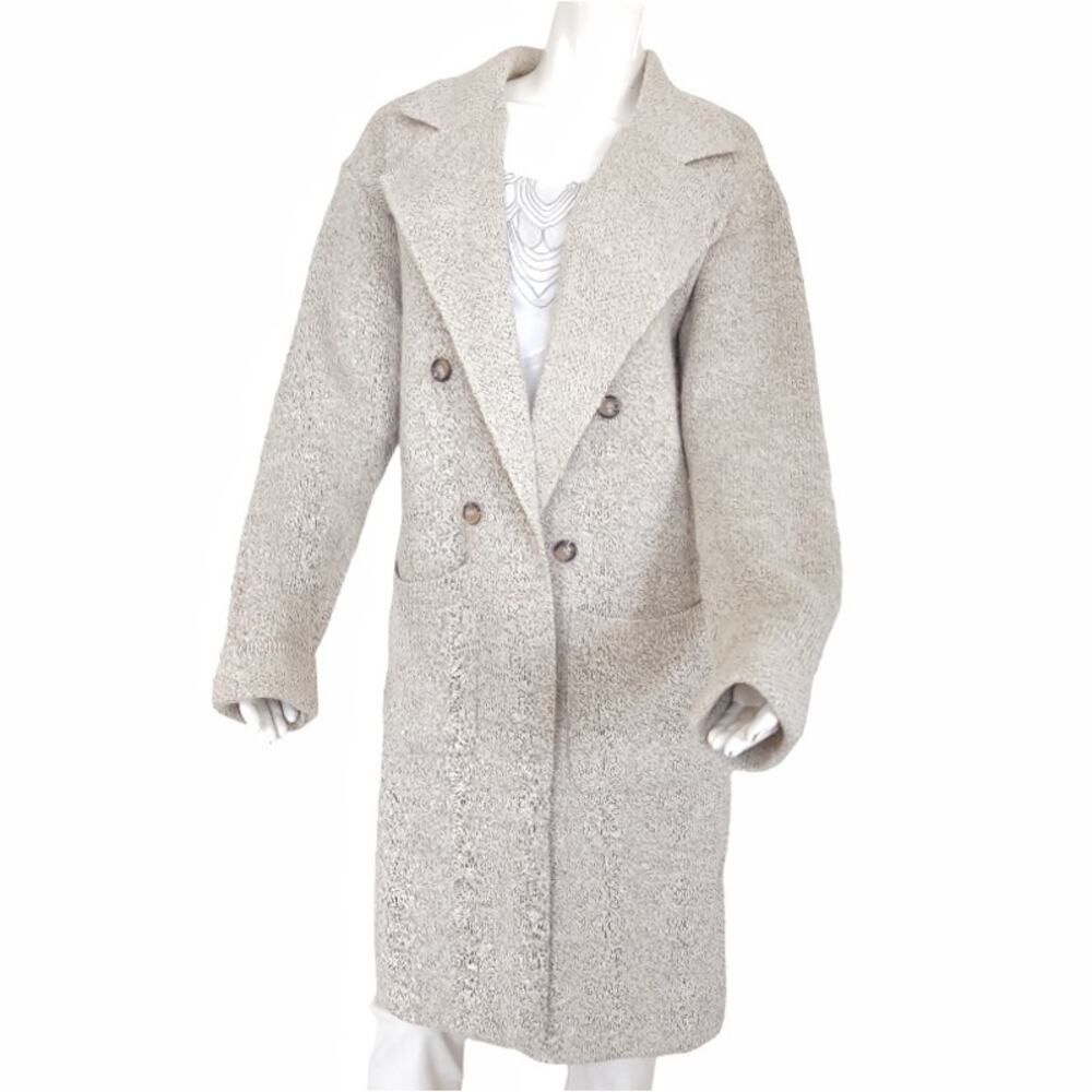 LULU'S Cuddle Club Wrap Sweater Coat Size M Comfy Cozy Winter White Loungewear